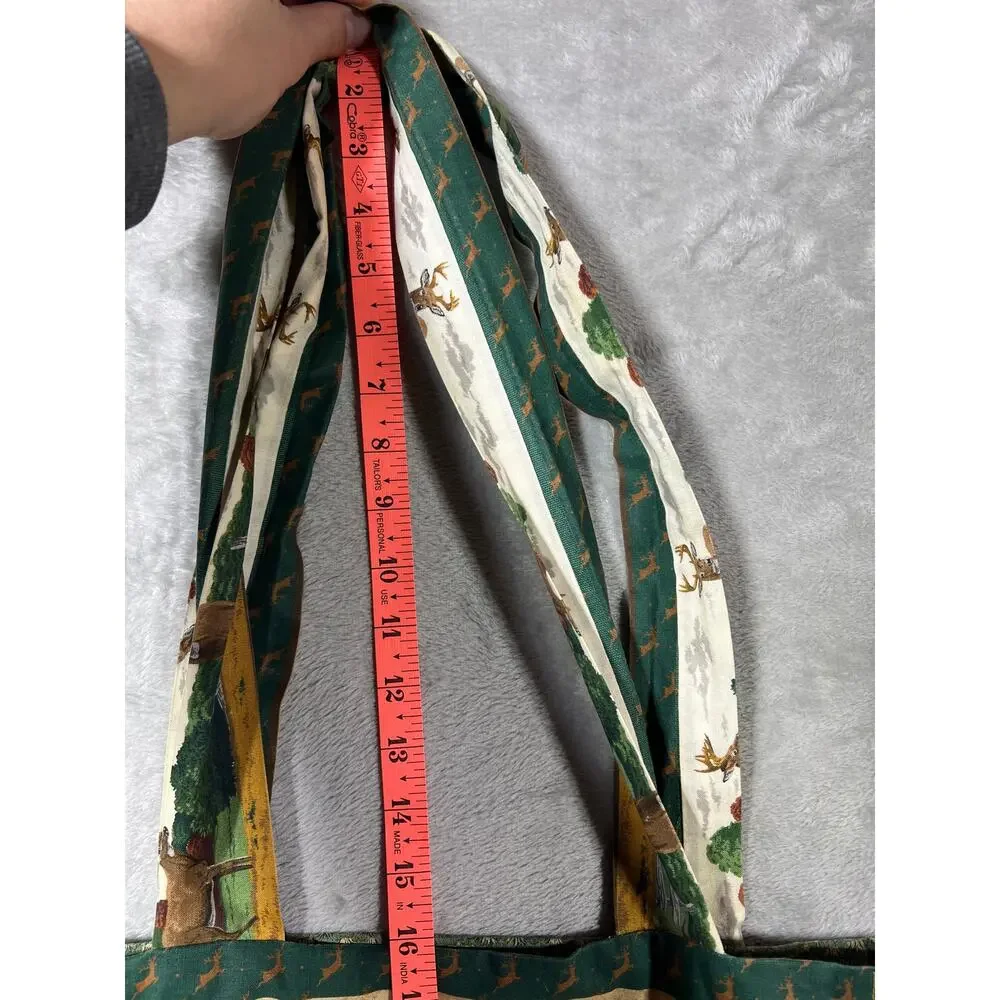Handmade Deer Outdoors Print Tote Bag Nature Forest Shoulder Bag Canvas Style - Picture 10 of 10